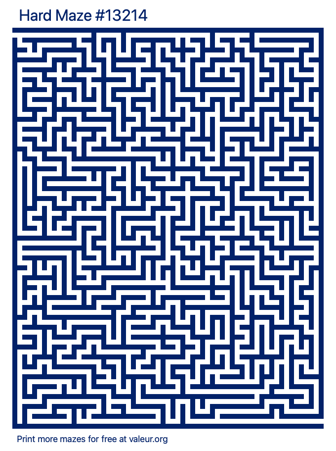 Free Printable Hard Maze number 13214