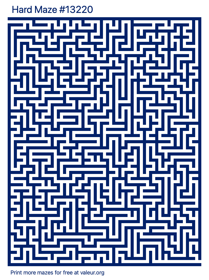Free Printable Hard Maze number 13220