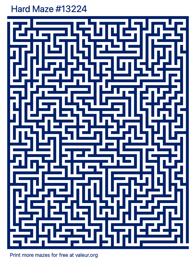 Free Printable Hard Maze number 13224