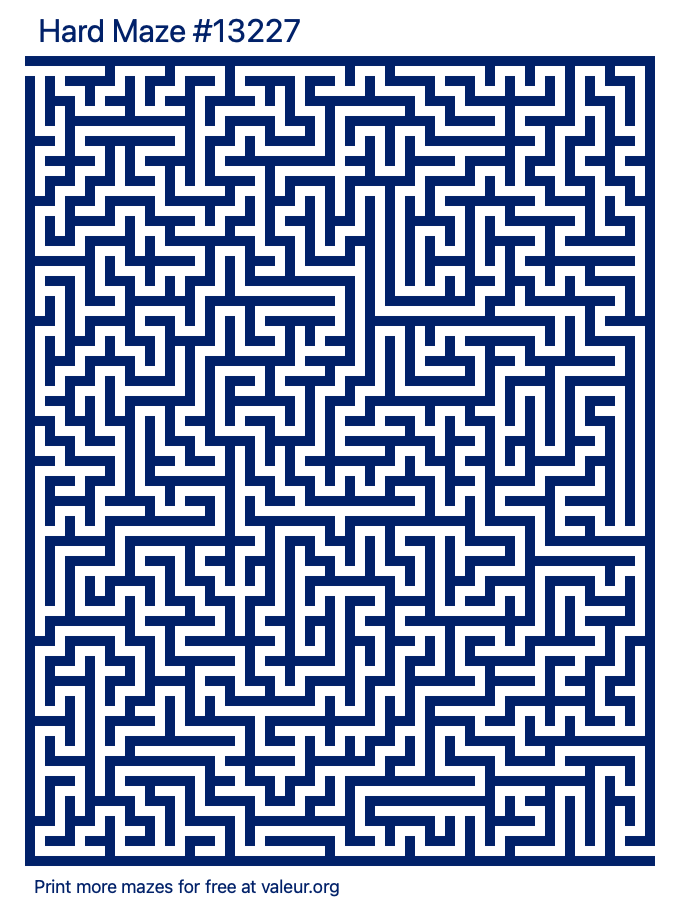 Free Printable Hard Maze number 13227