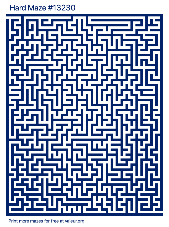 Free Printable Hard Maze number 13230