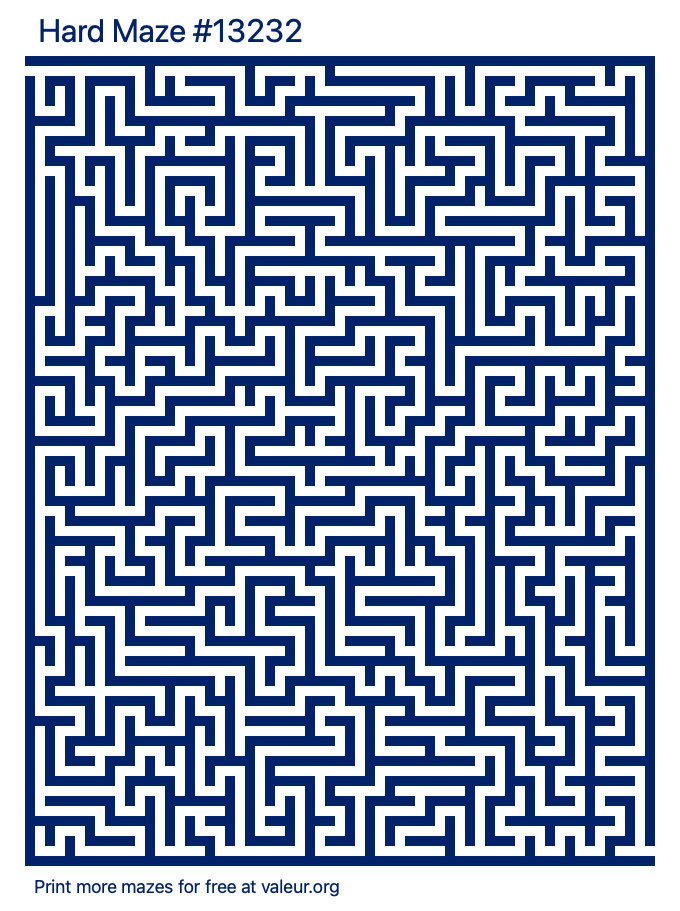 Free Printable Hard Maze number 13232