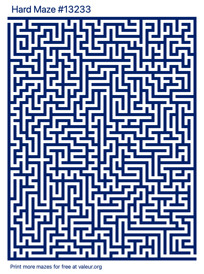Free Printable Hard Maze number 13233