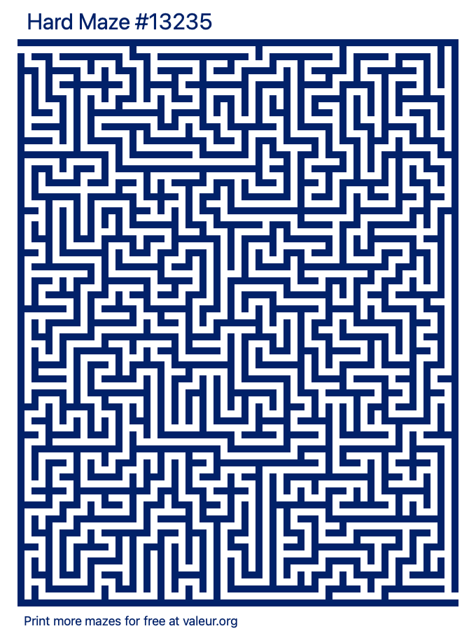 Free Printable Hard Maze number 13235
