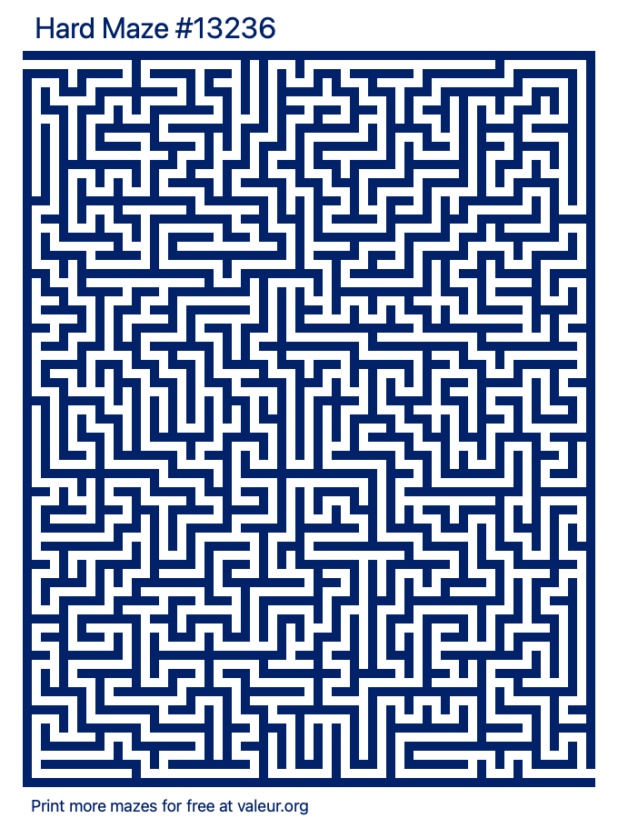 Free Printable Hard Maze number 13236