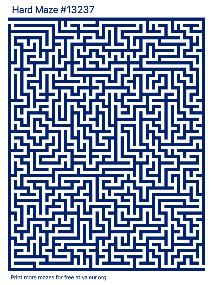 Free Printable Hard Maze number 13237