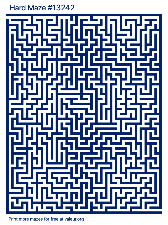 Free Printable Hard Maze number 13242