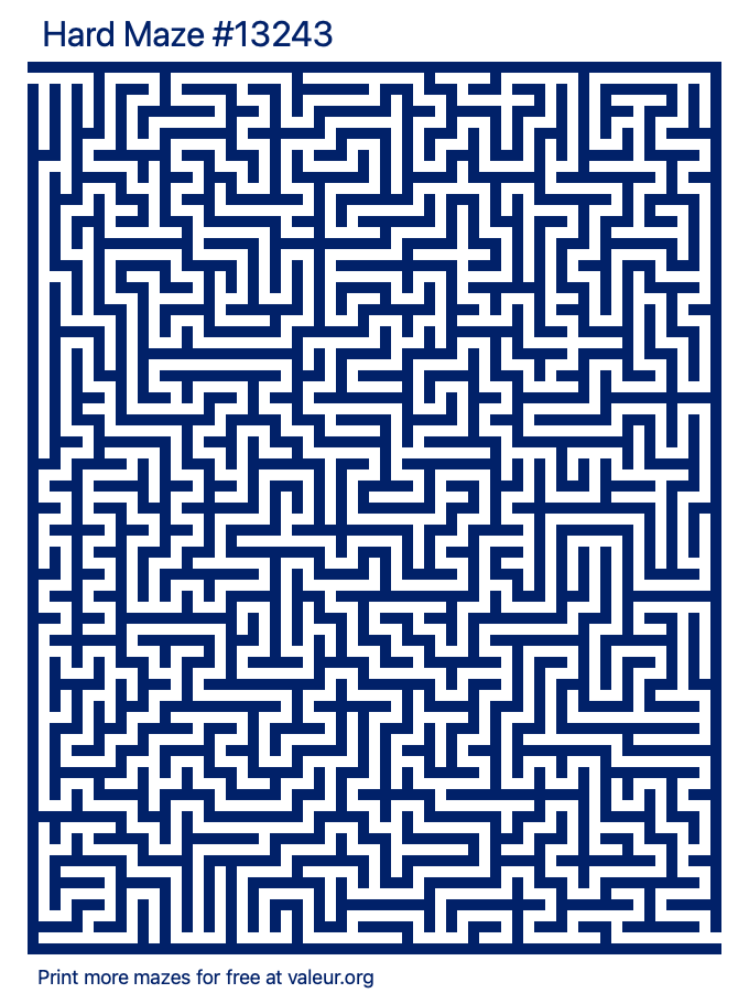 Free Printable Hard Maze number 13243