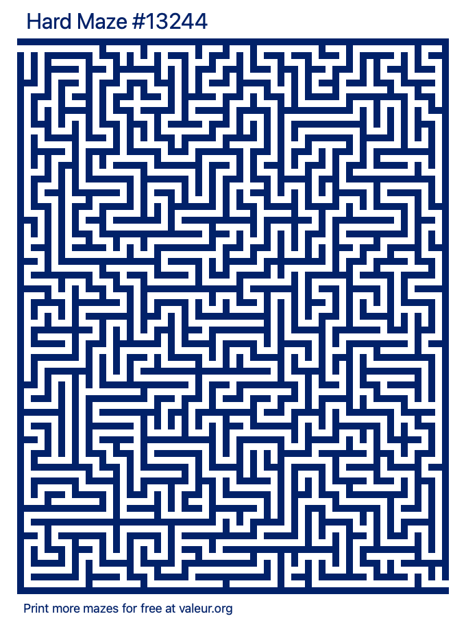 Free Printable Hard Maze number 13244
