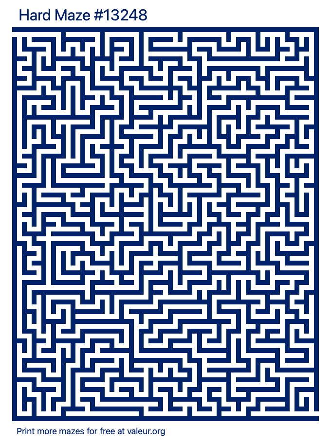 Free Printable Hard Maze number 13248