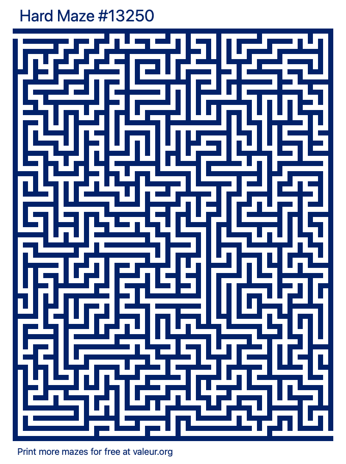 Free Printable Hard Maze number 13250