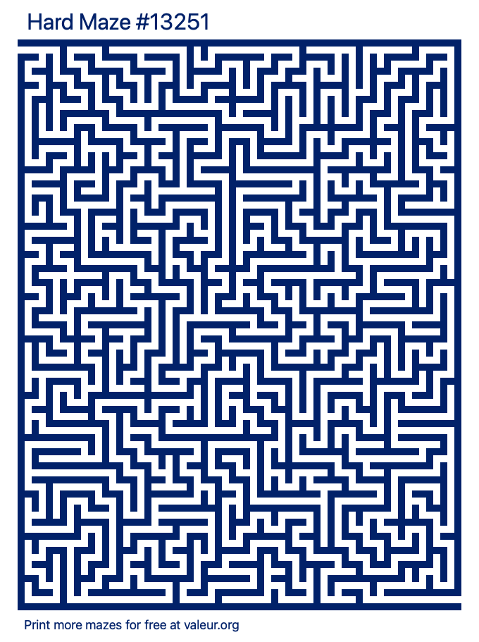 Free Printable Hard Maze number 13251