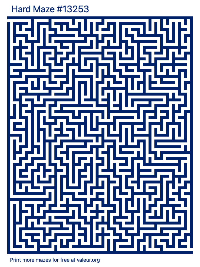 Free Printable Hard Maze number 13253