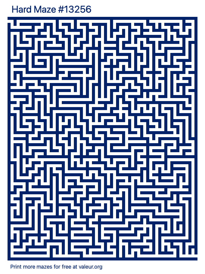Free Printable Hard Maze number 13256