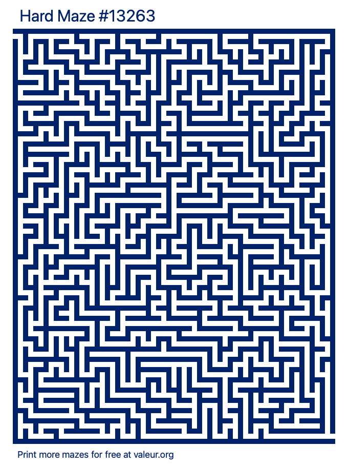 Free Printable Hard Maze number 13263