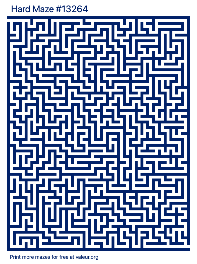 Free Printable Hard Maze number 13264