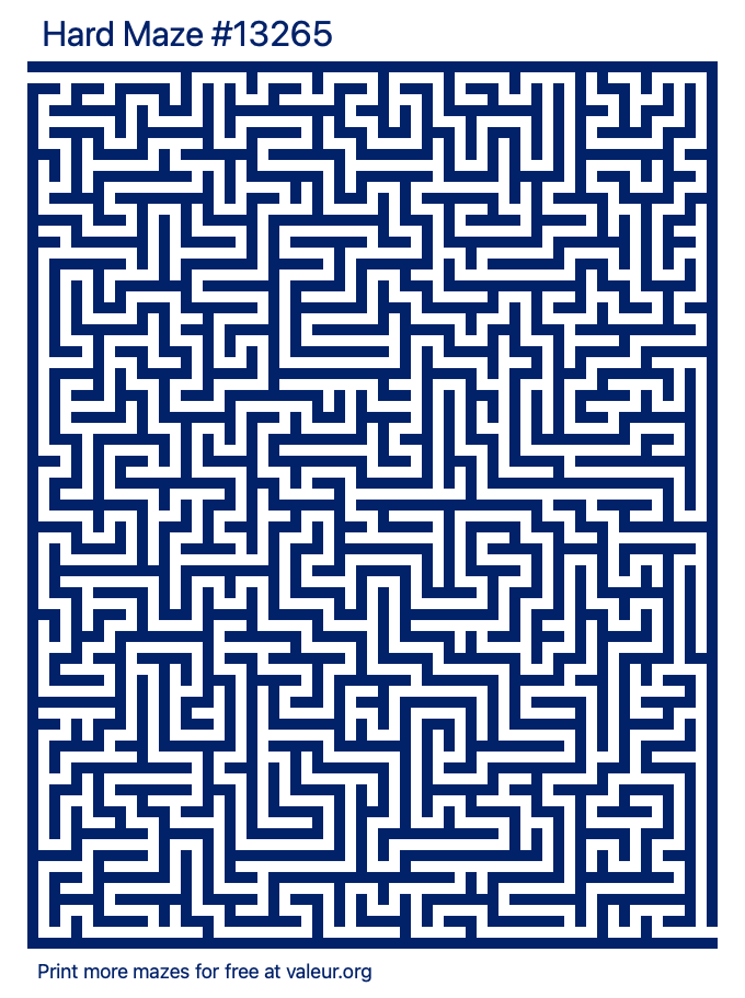 Free Printable Hard Maze number 13265