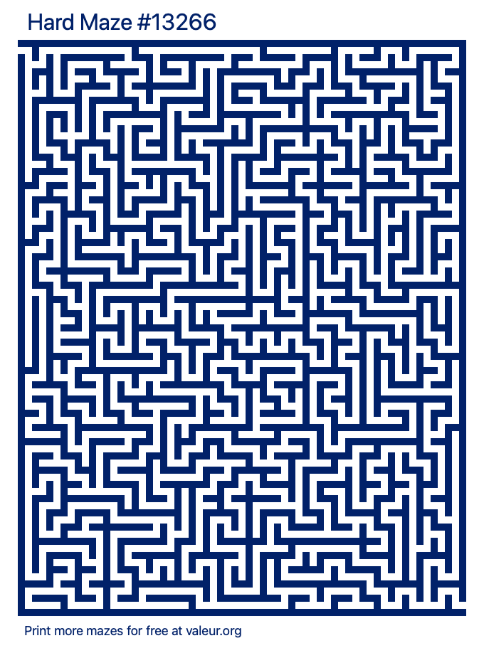 Free Printable Hard Maze number 13266