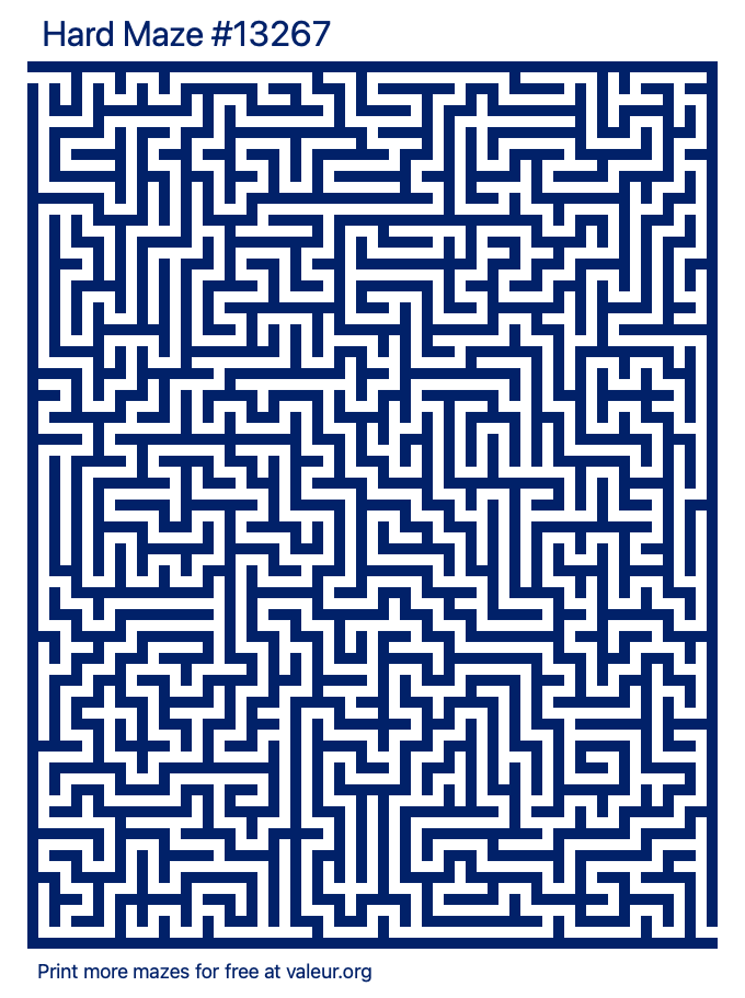 Free Printable Hard Maze number 13267