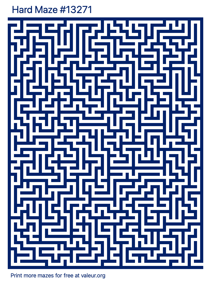 Free Printable Hard Maze number 13271