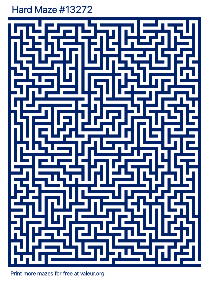 Free Printable Hard Maze number 13272