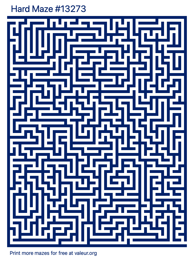 Free Printable Hard Maze number 13273