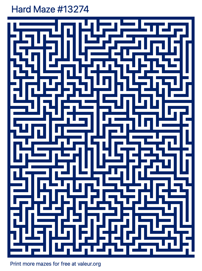 Free Printable Hard Maze number 13274