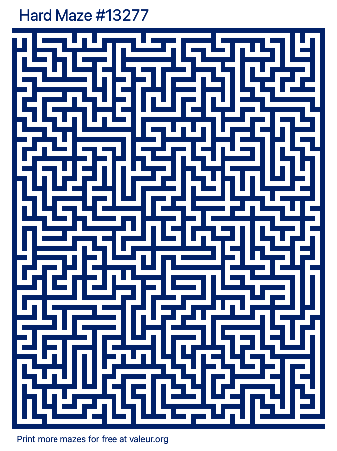Free Printable Hard Maze number 13277