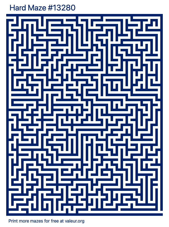 Free Printable Hard Maze number 13280