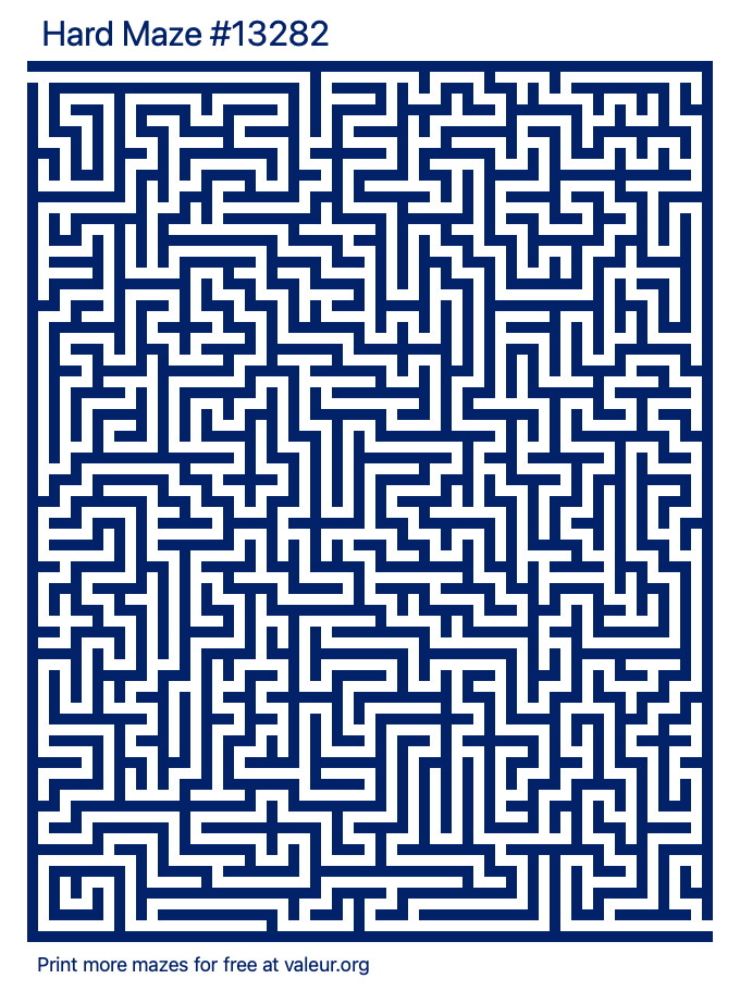 Free Printable Hard Maze number 13282