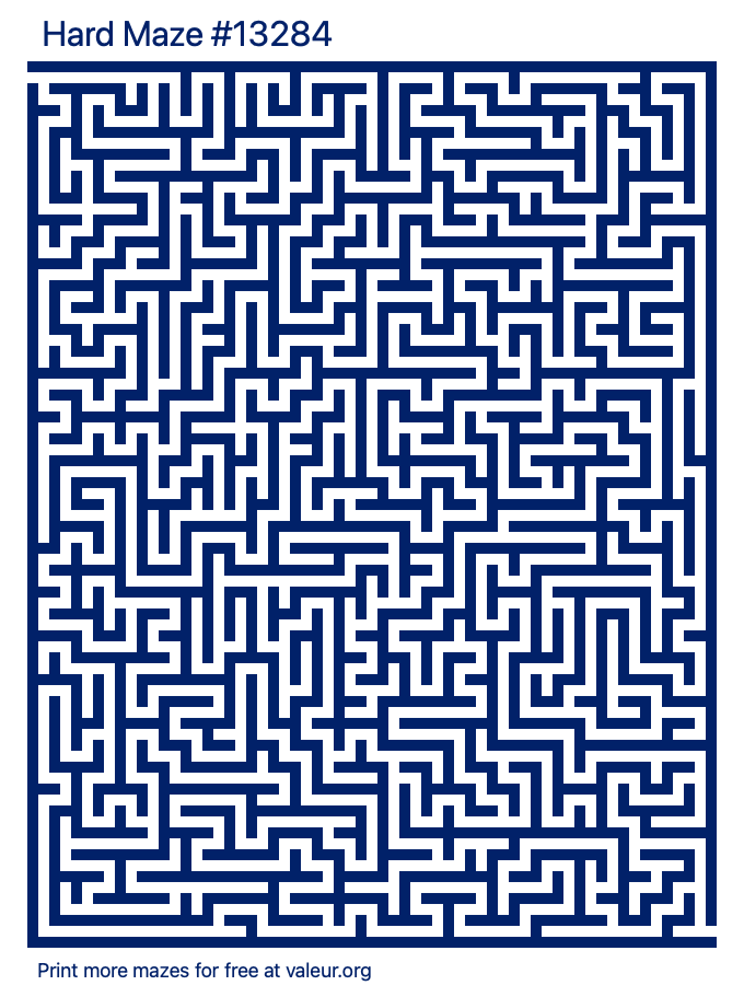Free Printable Hard Maze number 13284