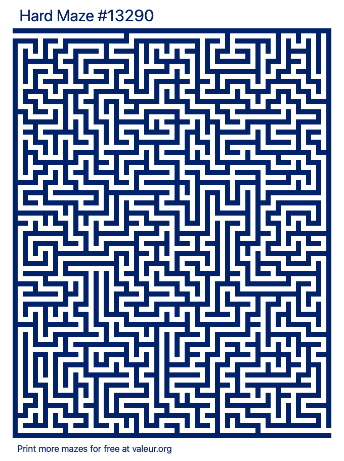 Free Printable Hard Maze number 13290
