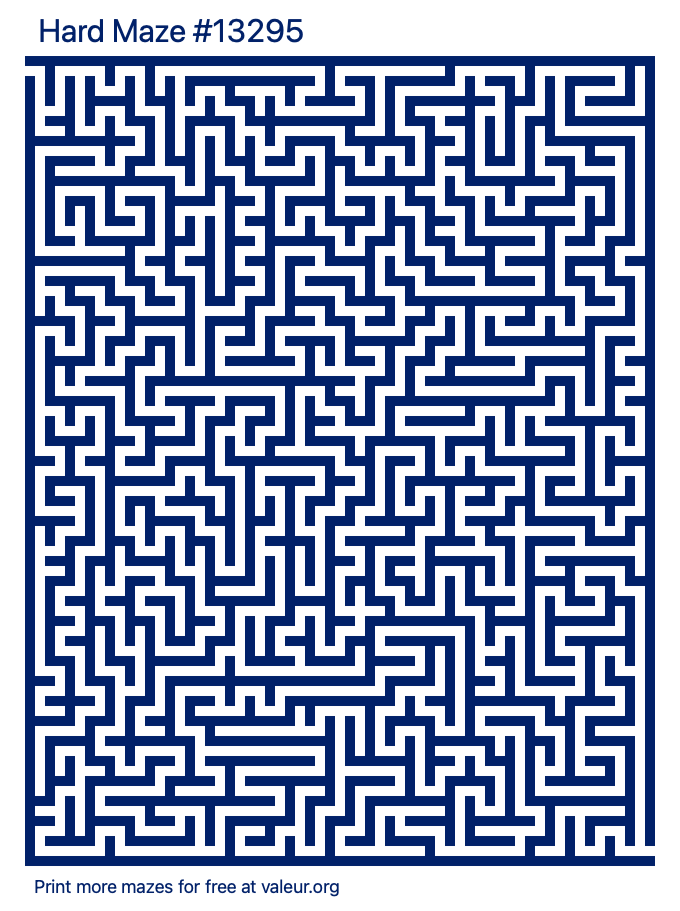 Free Printable Hard Maze number 13295