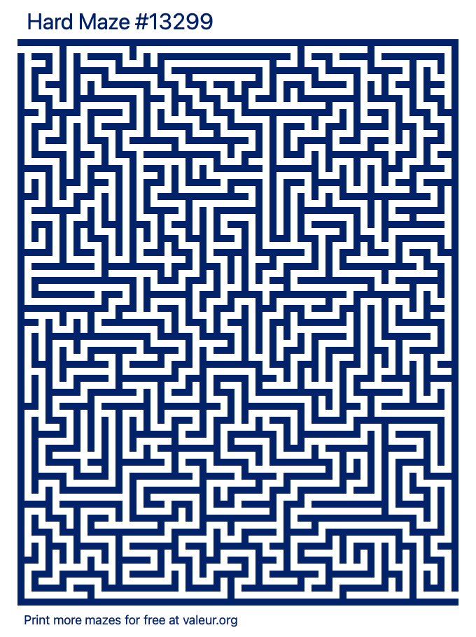 Free Printable Hard Maze number 13299