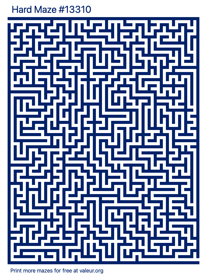 Free Printable Hard Maze number 13310