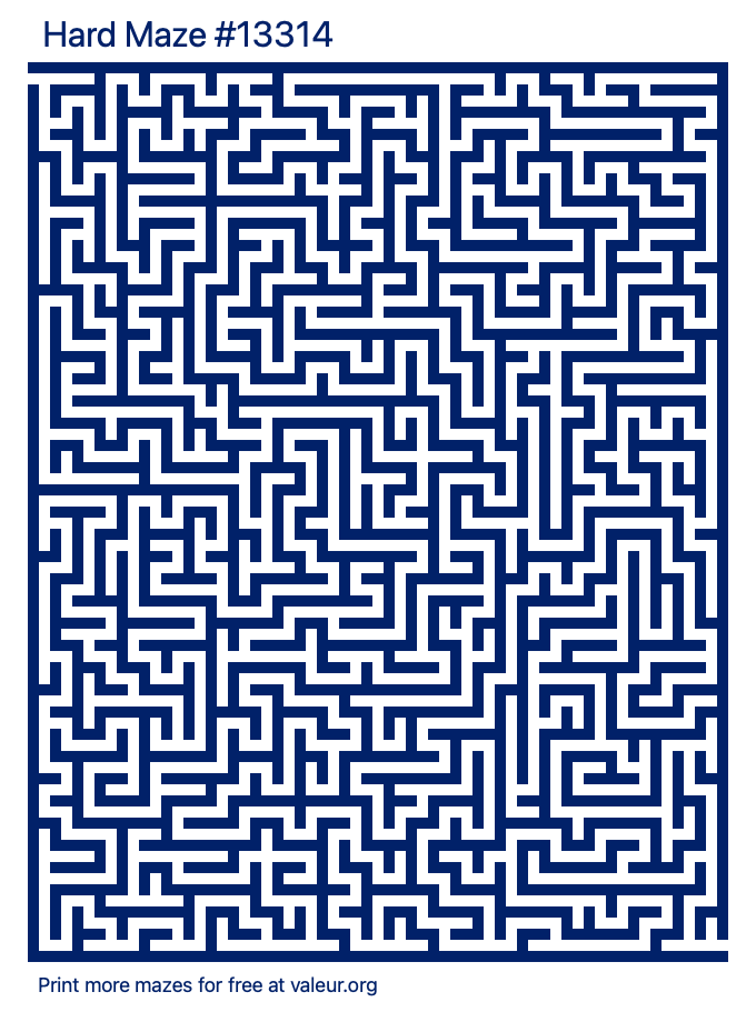 Free Printable Hard Maze number 13314