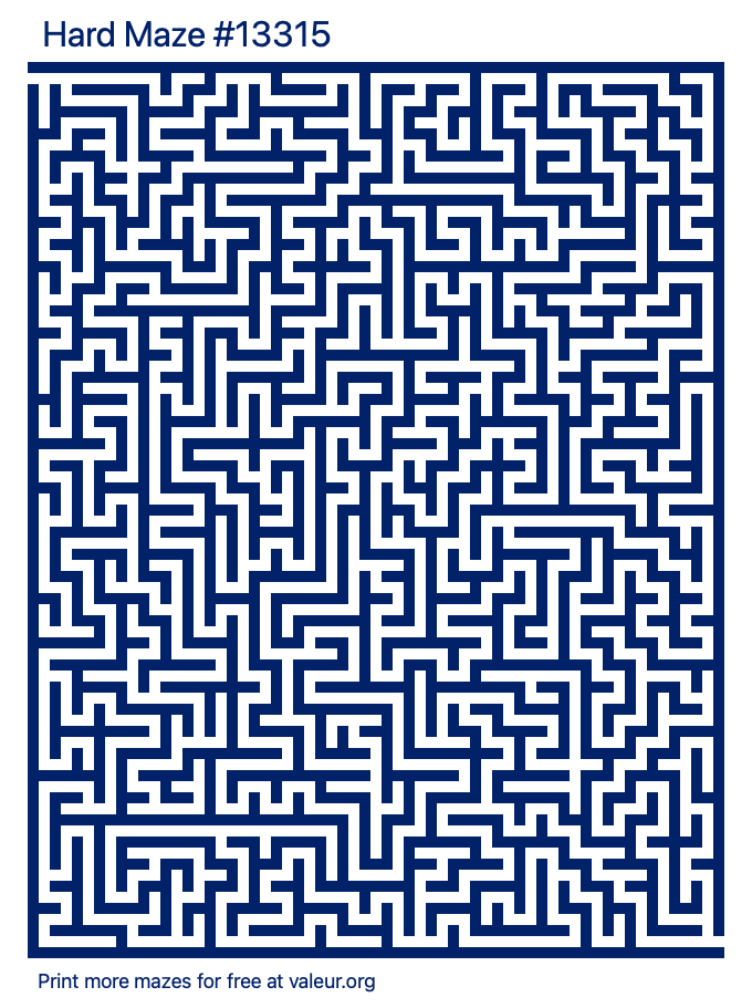 Free Printable Hard Maze number 13315