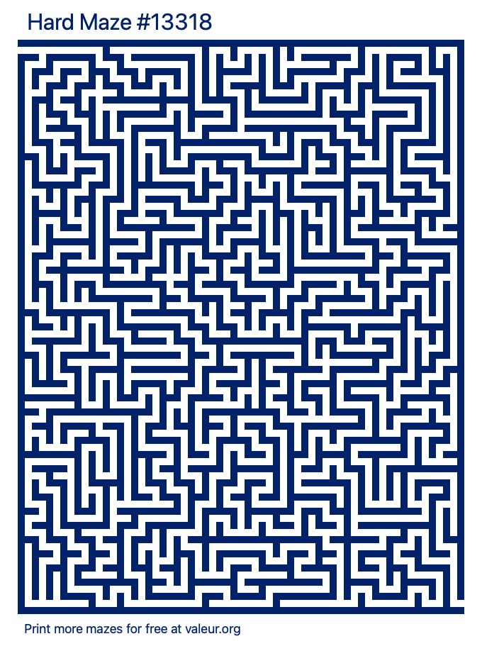 Free Printable Hard Maze number 13318