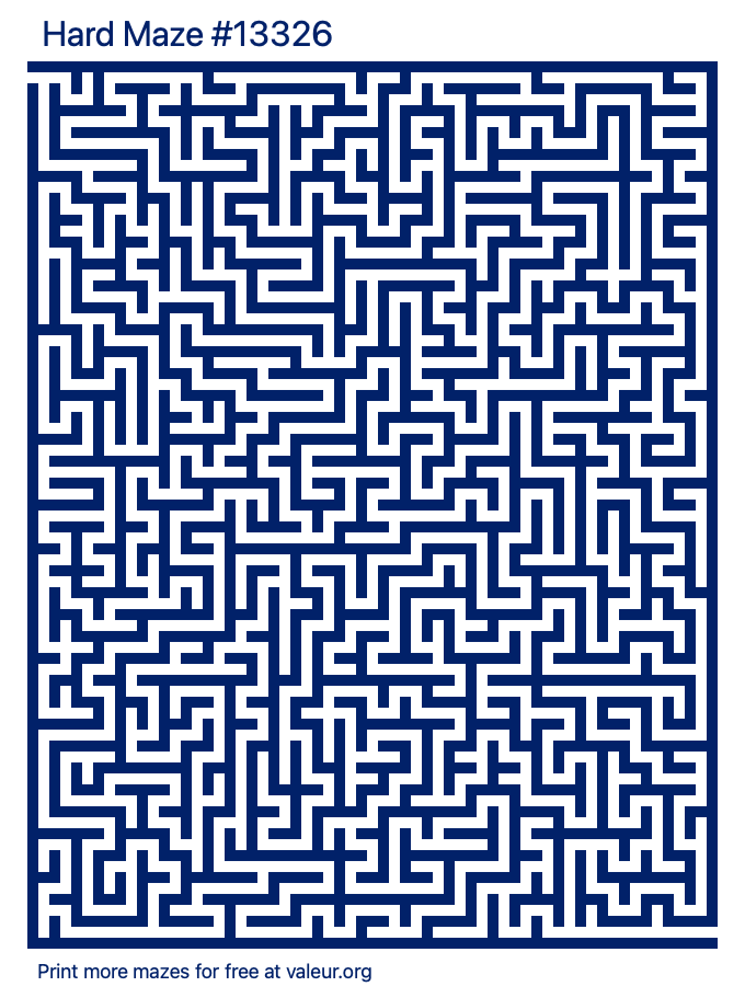 Free Printable Hard Maze number 13326
