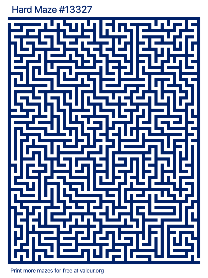 Free Printable Hard Maze number 13327