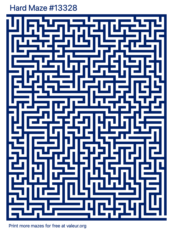 Free Printable Hard Maze number 13328