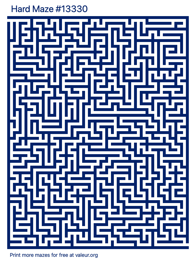 Free Printable Hard Maze number 13330