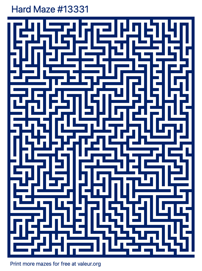 Free Printable Hard Maze number 13331