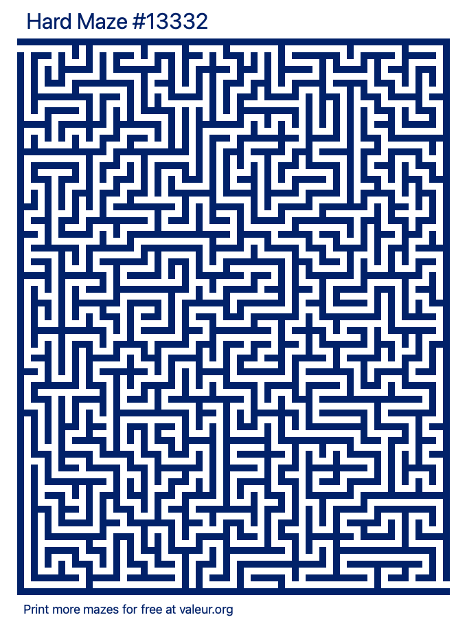 Free Printable Hard Maze number 13332