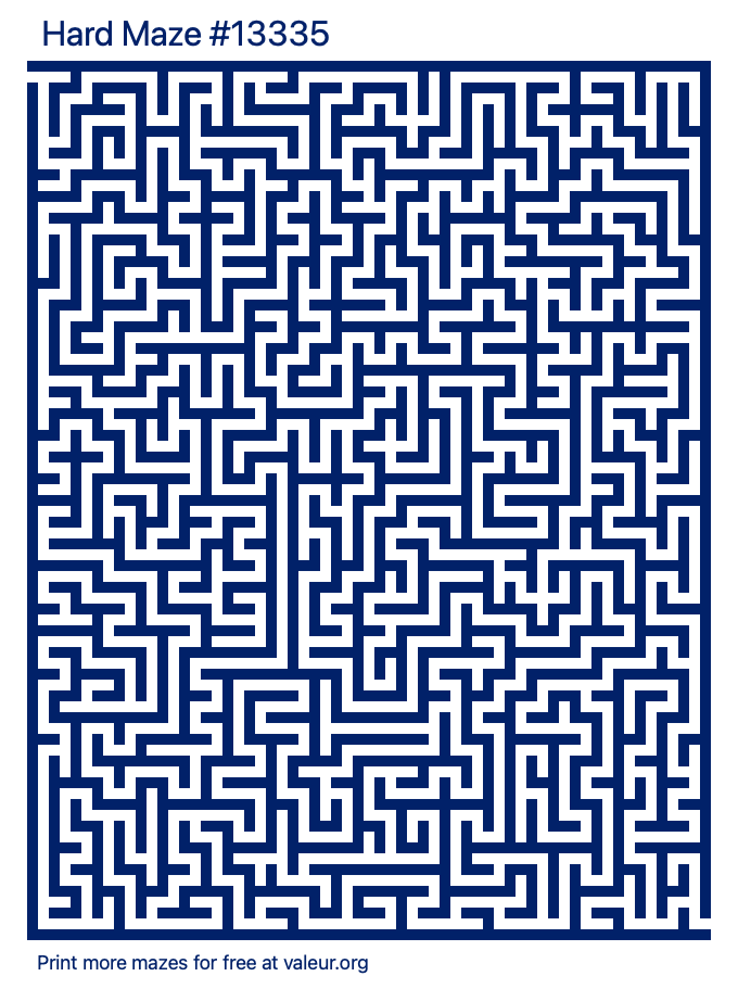 Free Printable Hard Maze number 13335