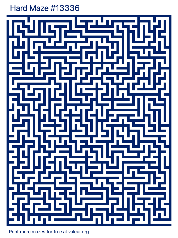 Free Printable Hard Maze number 13336