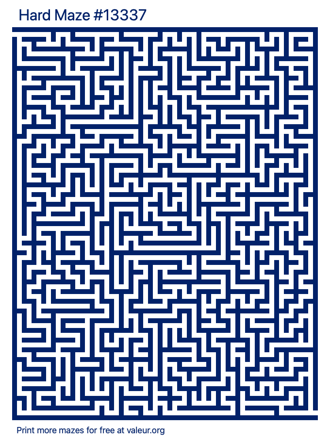 Free Printable Hard Maze number 13337