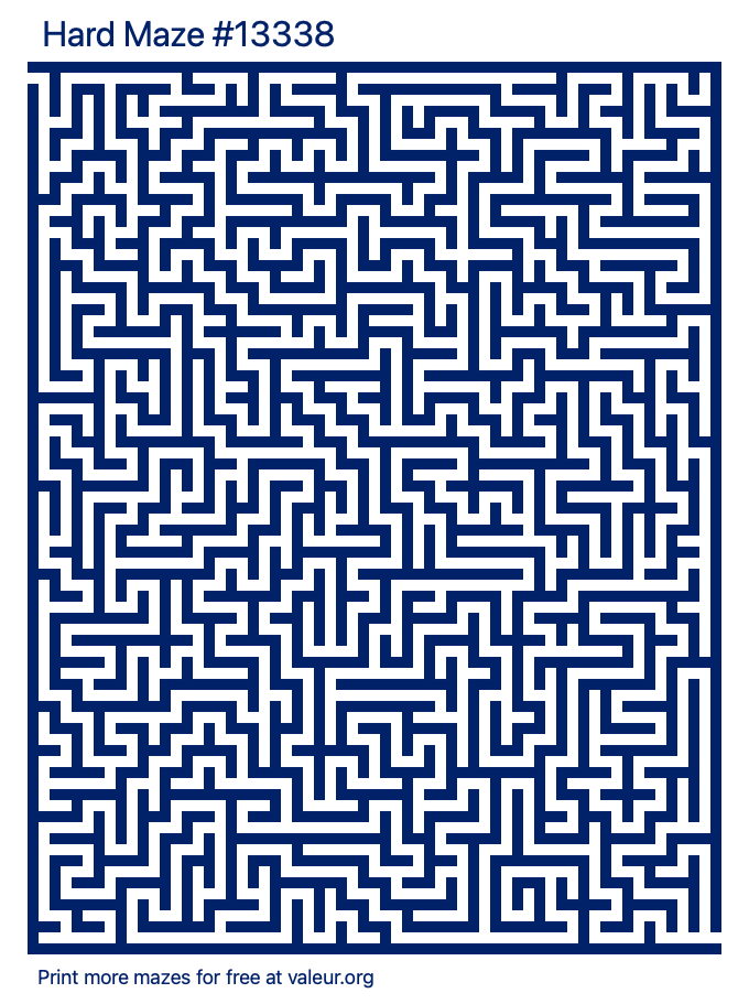 Free Printable Hard Maze number 13338