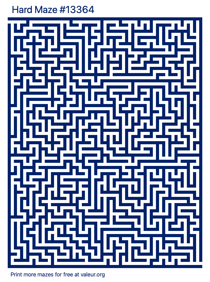 Free Printable Hard Maze number 13364