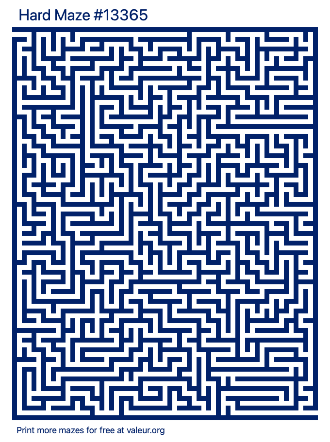 Free Printable Hard Maze number 13365